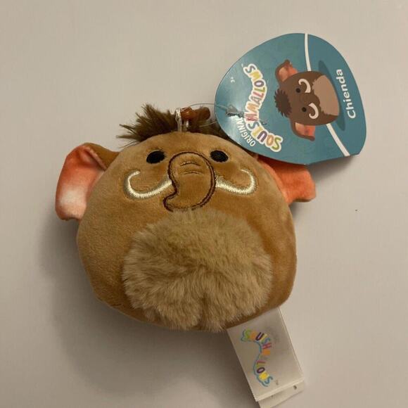 NWT 3.5” CHIENDA Wooly Mammoth Squishmallows Clip 2023 - Picture 1 of 3